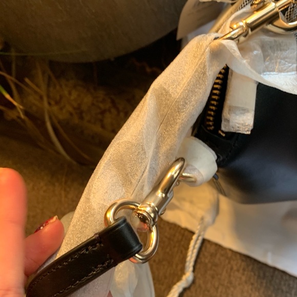 Authentic COACH 1941 jacquard/calf leather logo zip top satchel/Crossbody - Picture 11 of 15